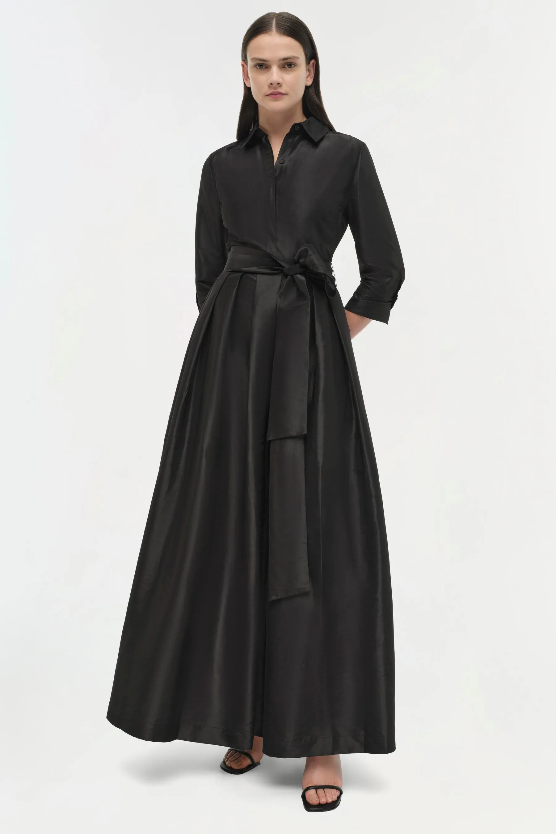 SIMKHAI - Julip S/S Belted Gown - Black