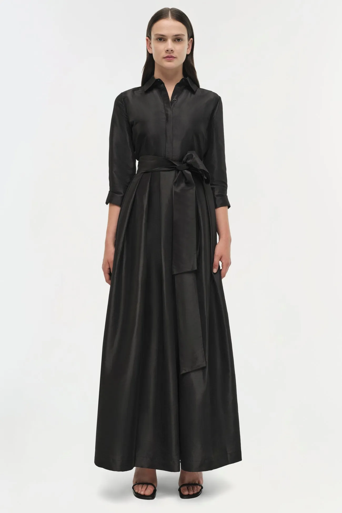 SIMKHAI - Julip S/S Belted Gown - Black