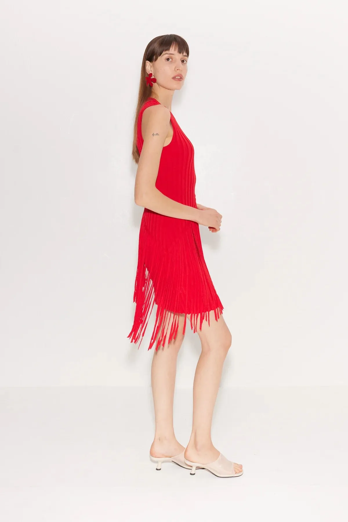 SIMONMILLER - Spiral Mini Knit Dress - Paprika