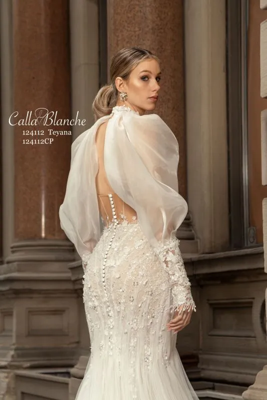 Size 14 Calla Blanche 124112 Teyana Ivory/Light Nude Gown