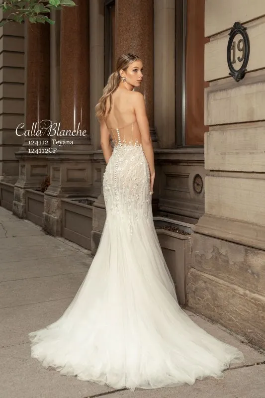 Size 14 Calla Blanche 124112 Teyana Ivory/Light Nude Gown