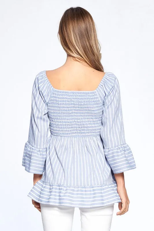 Smocking Ruffle Top