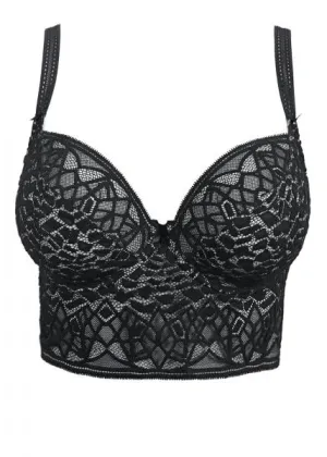 Soiree Lace Underwire Bralette - Black -