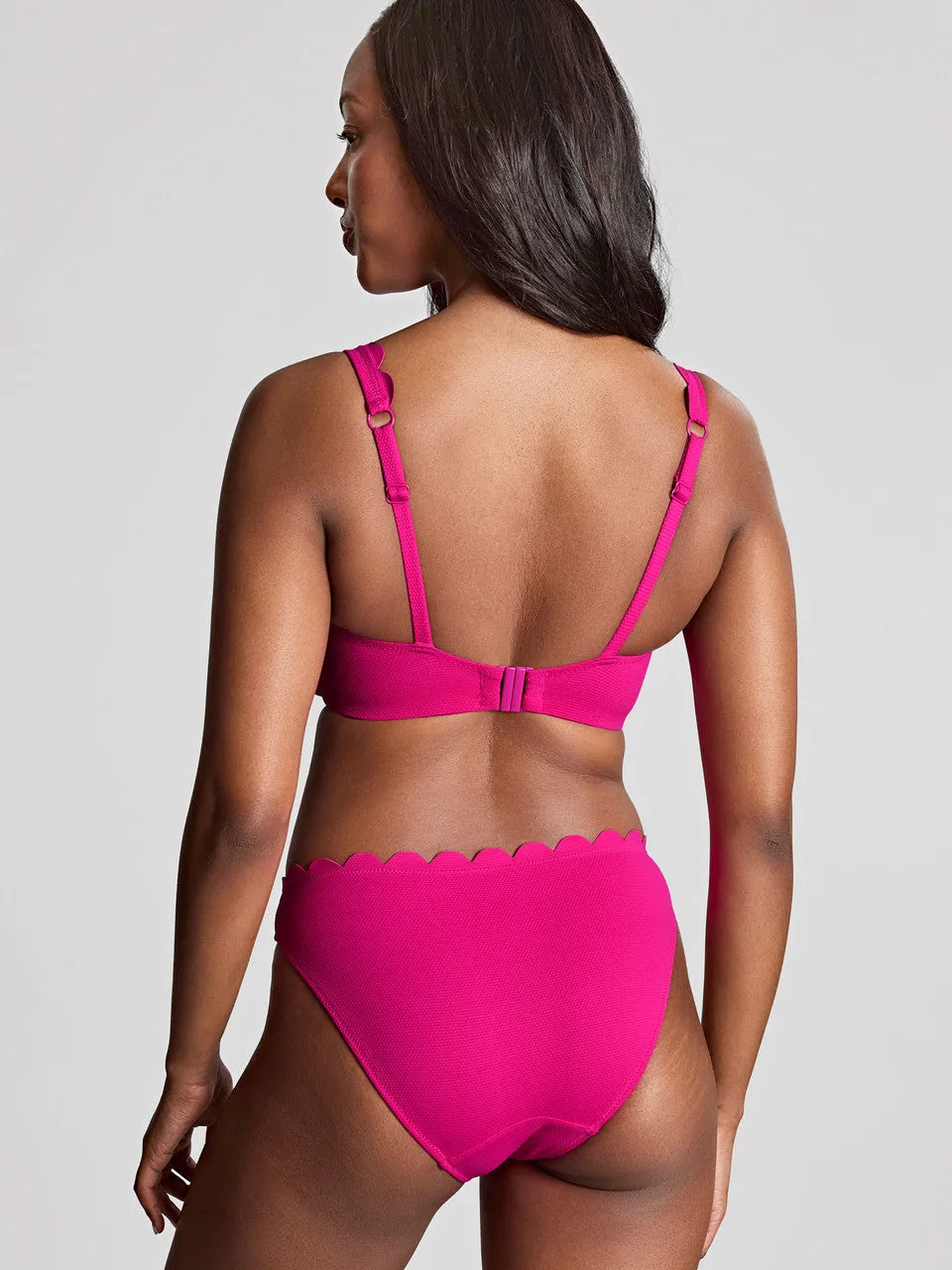 Spirit Lauren Plunge Bikini Top In Magenta - Panache