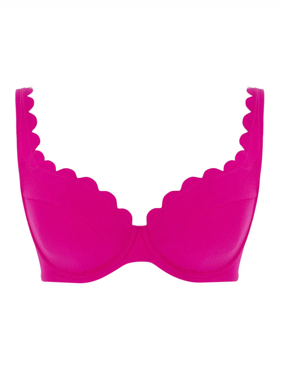 Spirit Lauren Plunge Bikini Top In Magenta - Panache