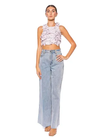 Splendour Flower Shell Cropped Top