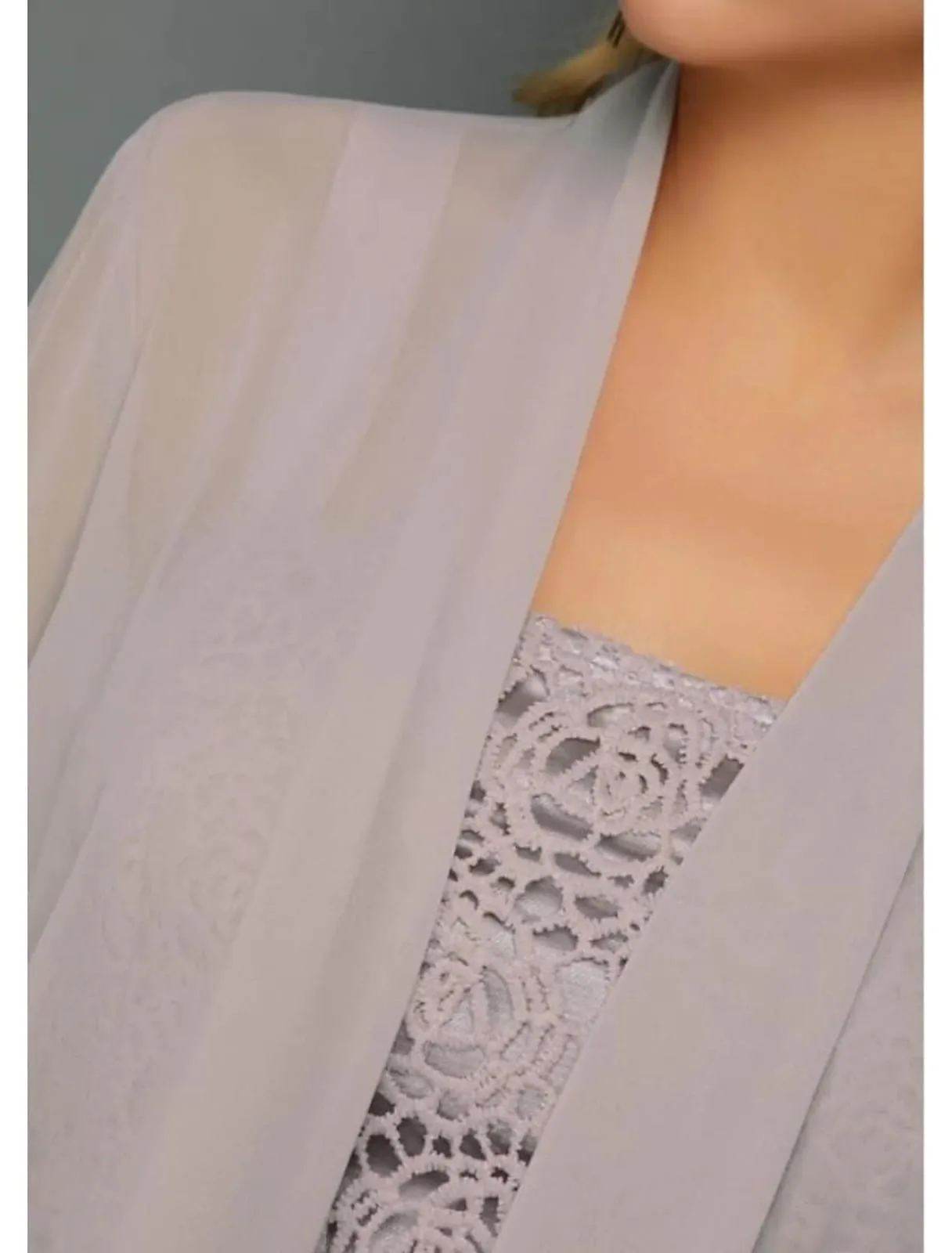 Square Neck Knee Length Lace Two Piece Sheath Mother of Bride Dress