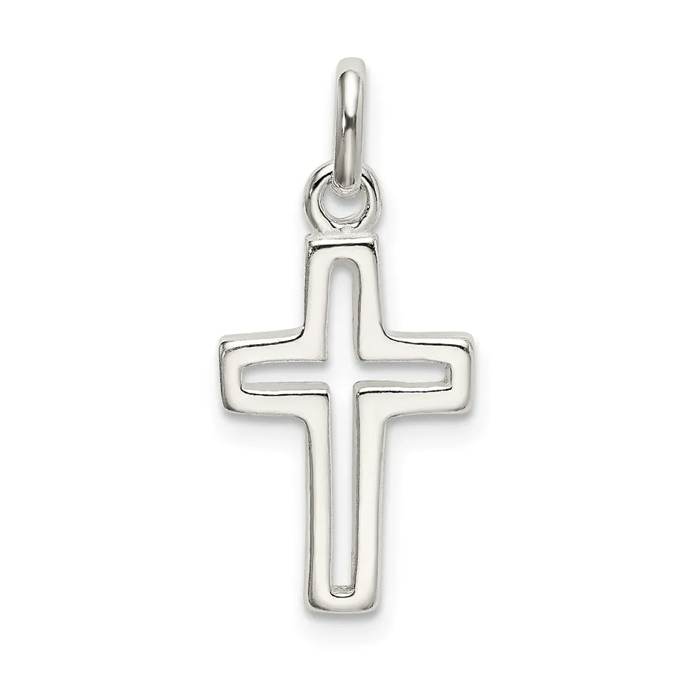 Sterling Silver Cut-out Cross Charm