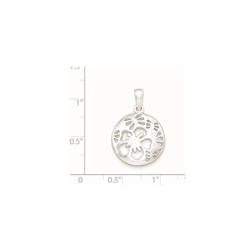 Sterling Silver Cut-out Flower Pendant