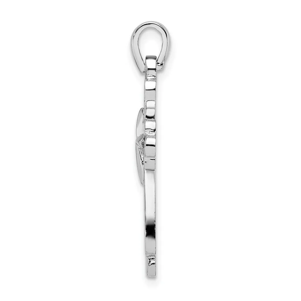 Sterling Silver Fancy Cut-out Cross Pendant