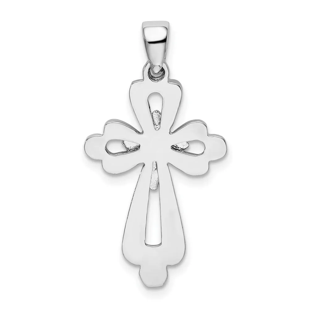 Sterling Silver Fancy Cut-out Cross Pendant