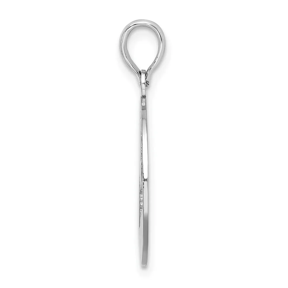 Sterling Silver Polished Cape Cod Cut-out Pendant