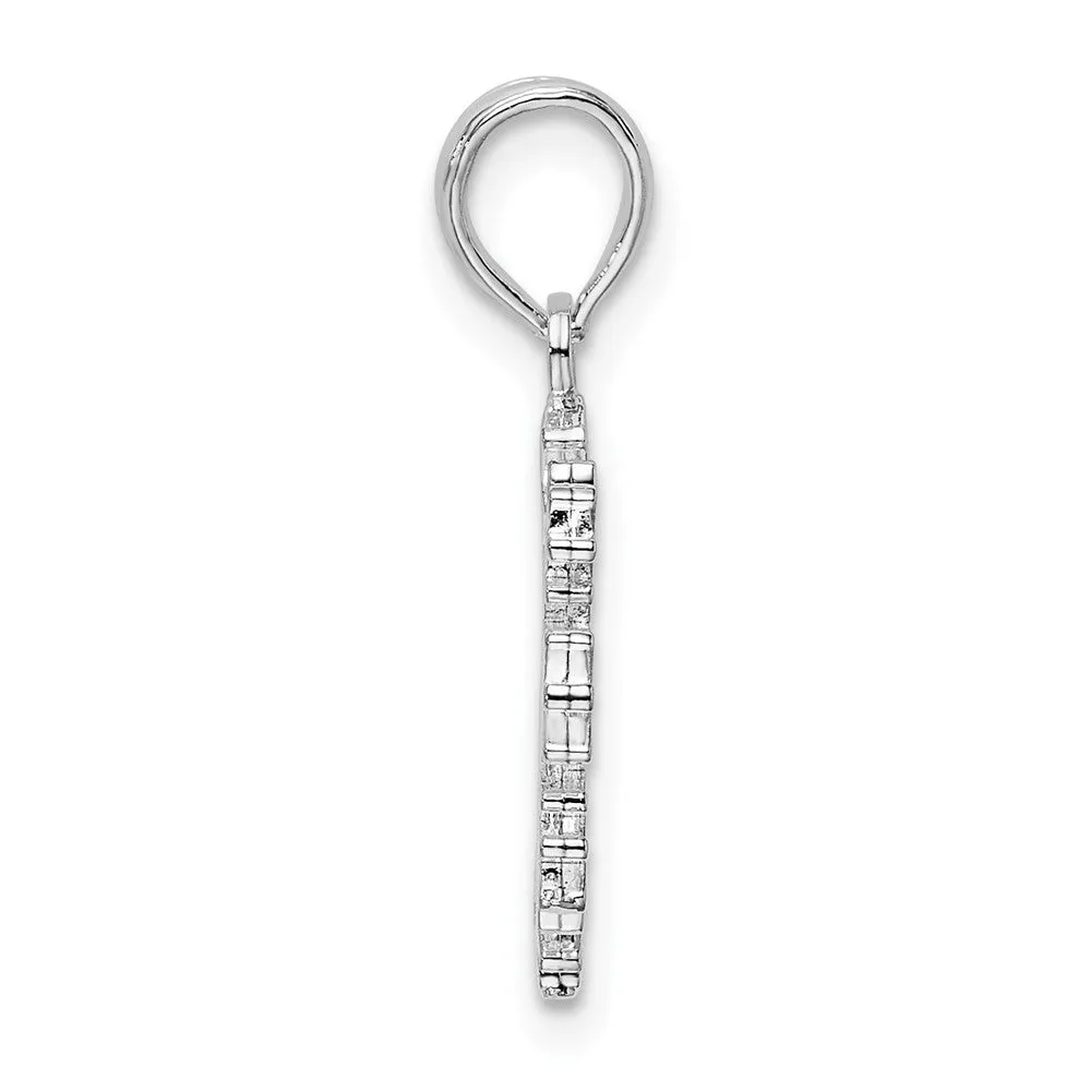 Sterling Silver Polished Cut-out Snowflake Pendant