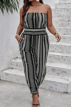 Strapless Aztec Jumpsuit