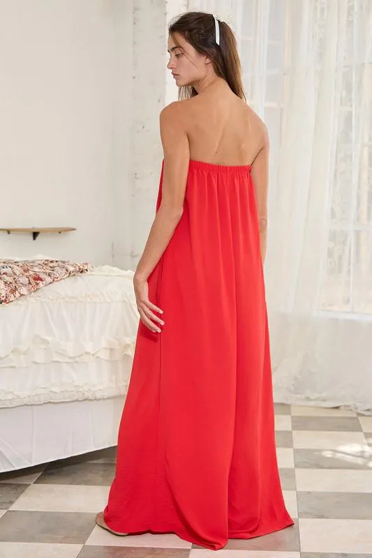 Strapless Flowy Jumpsuit ( pre order)