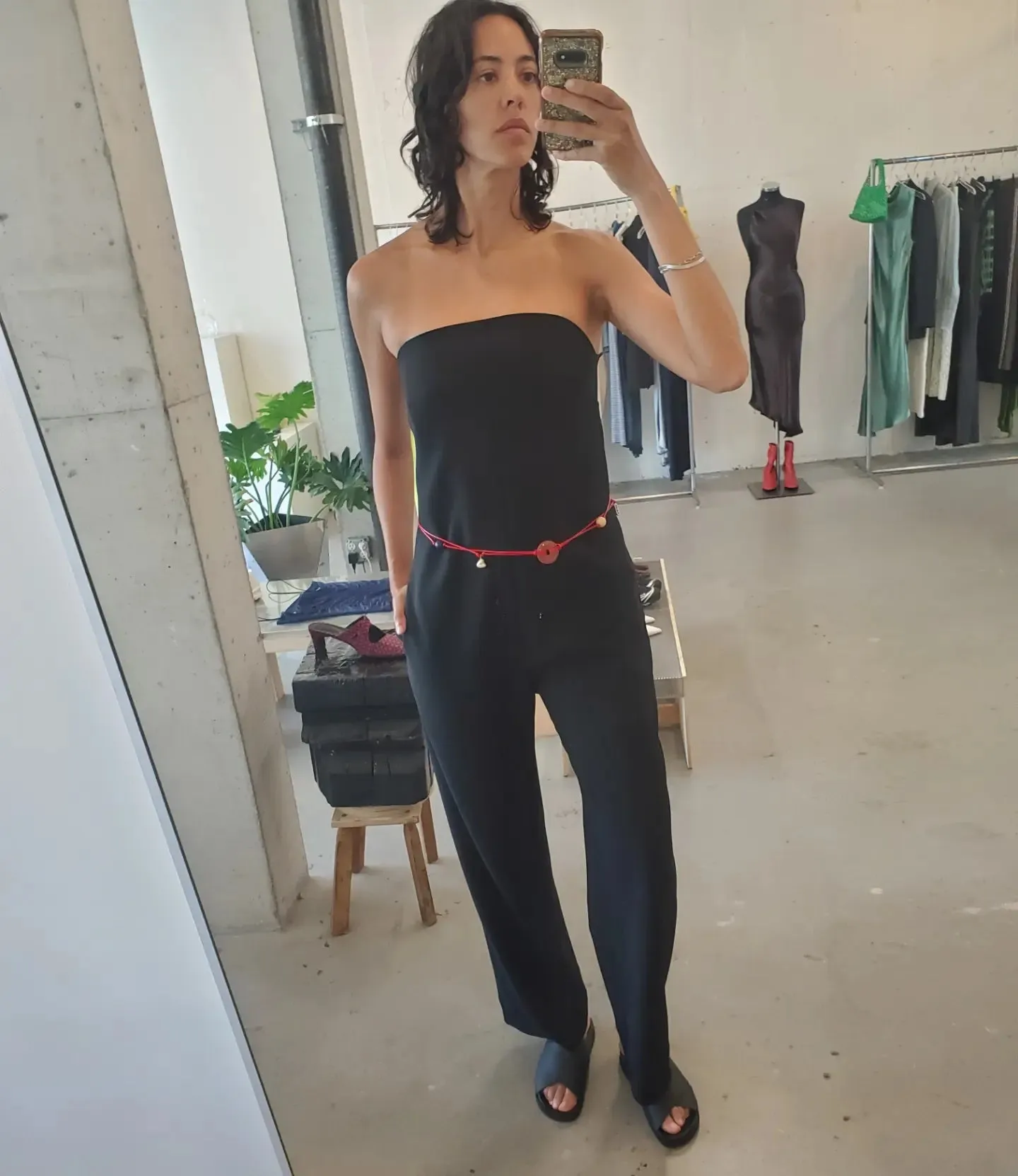 Strapless Fluid Jumpsuit - Black