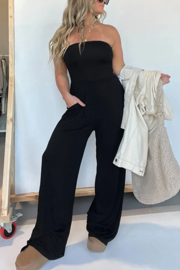 Strapless Jumpsuit Black