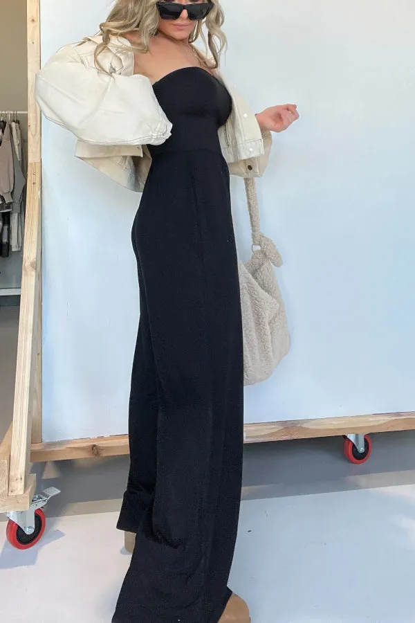 Strapless Jumpsuit Black