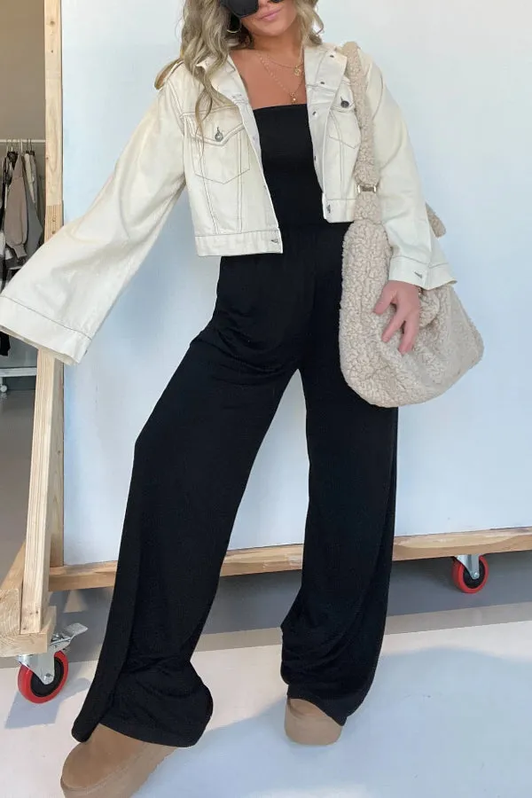 Strapless Jumpsuit Black