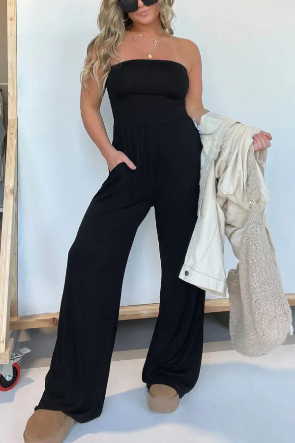 Strapless Jumpsuit Black
