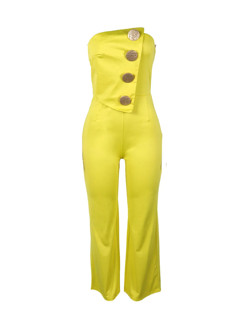 Strapless Sleeveless Commuter Jumpsuit FA50136
