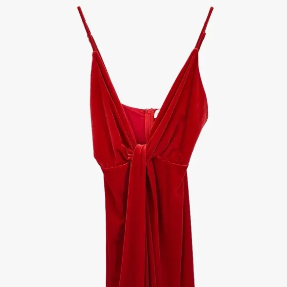 Superdown Aurora Deep V Maxi Dress Size XS