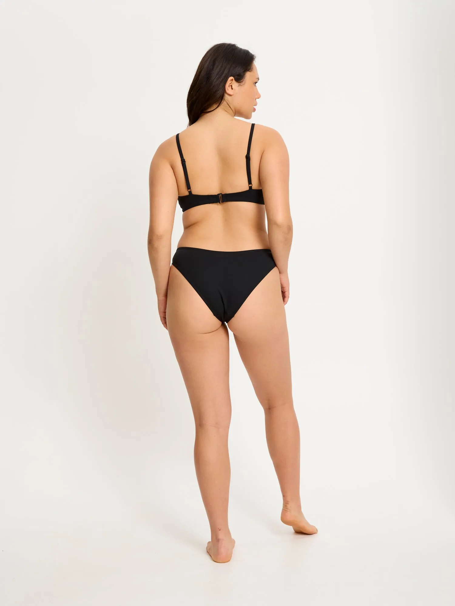 Swimwear Plunge Top Black