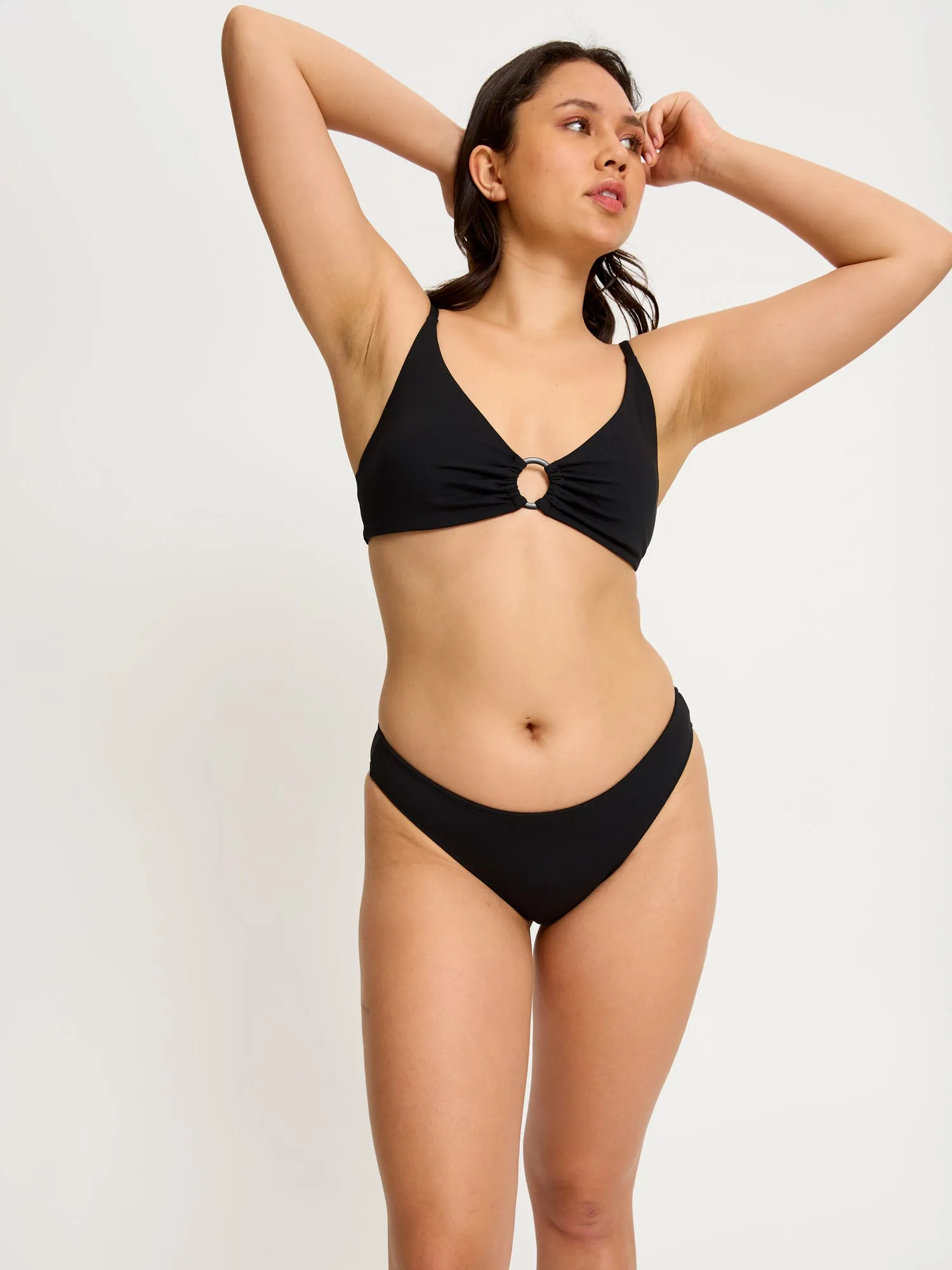 Swimwear Plunge Top Black