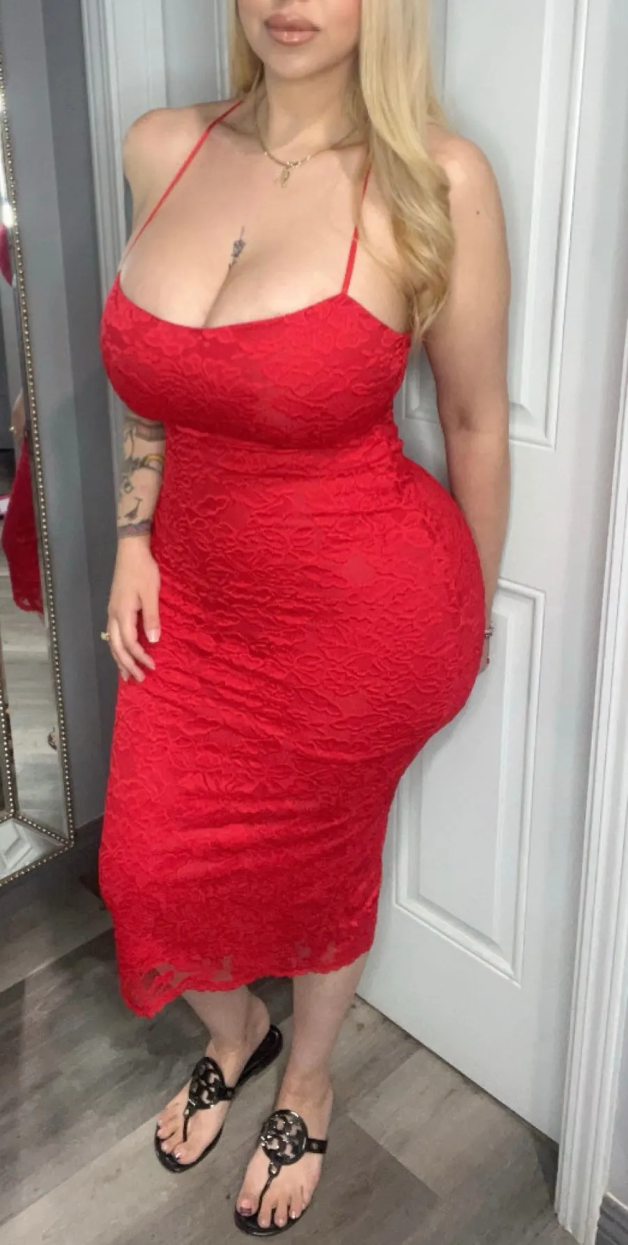 Tally Lace Dress(Red)