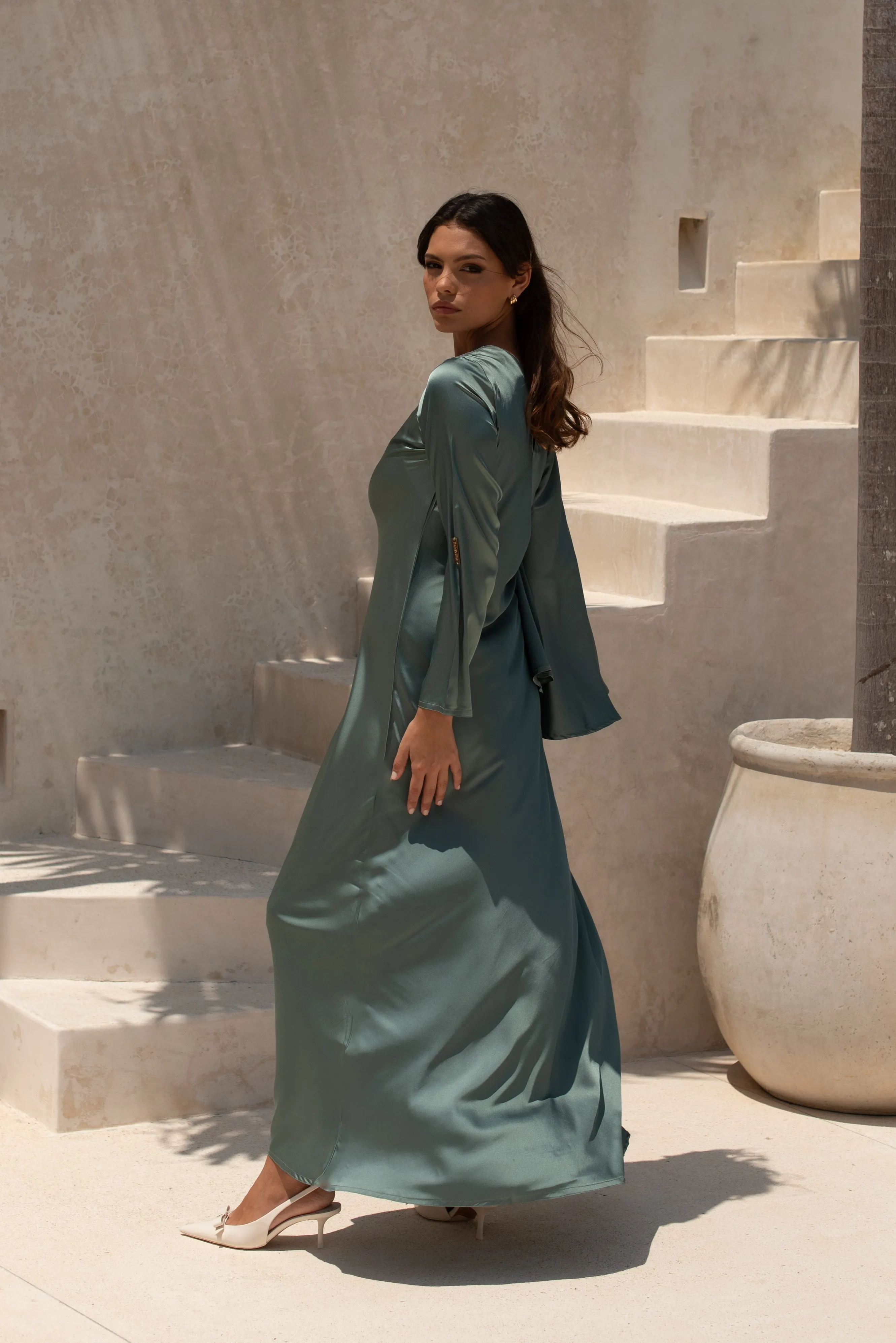 Teal Tulip Dress