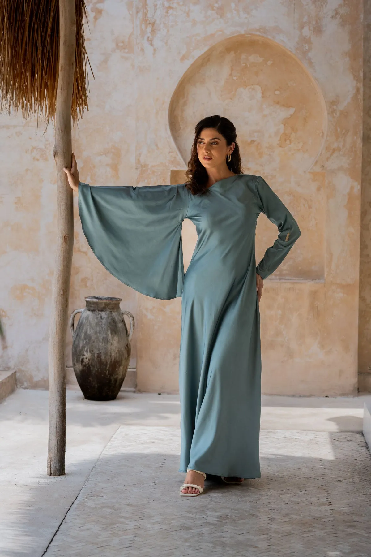 Teal Tulip Dress