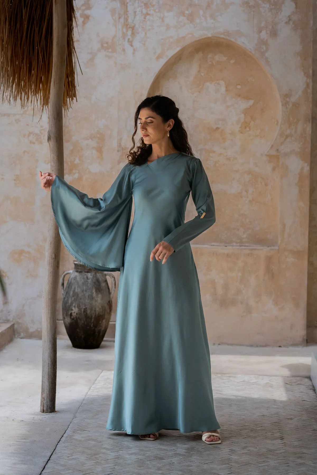 Teal Tulip Dress