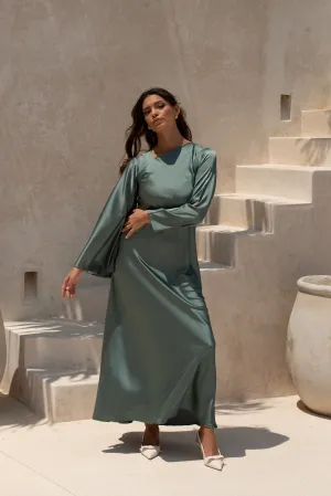 Teal Tulip Dress