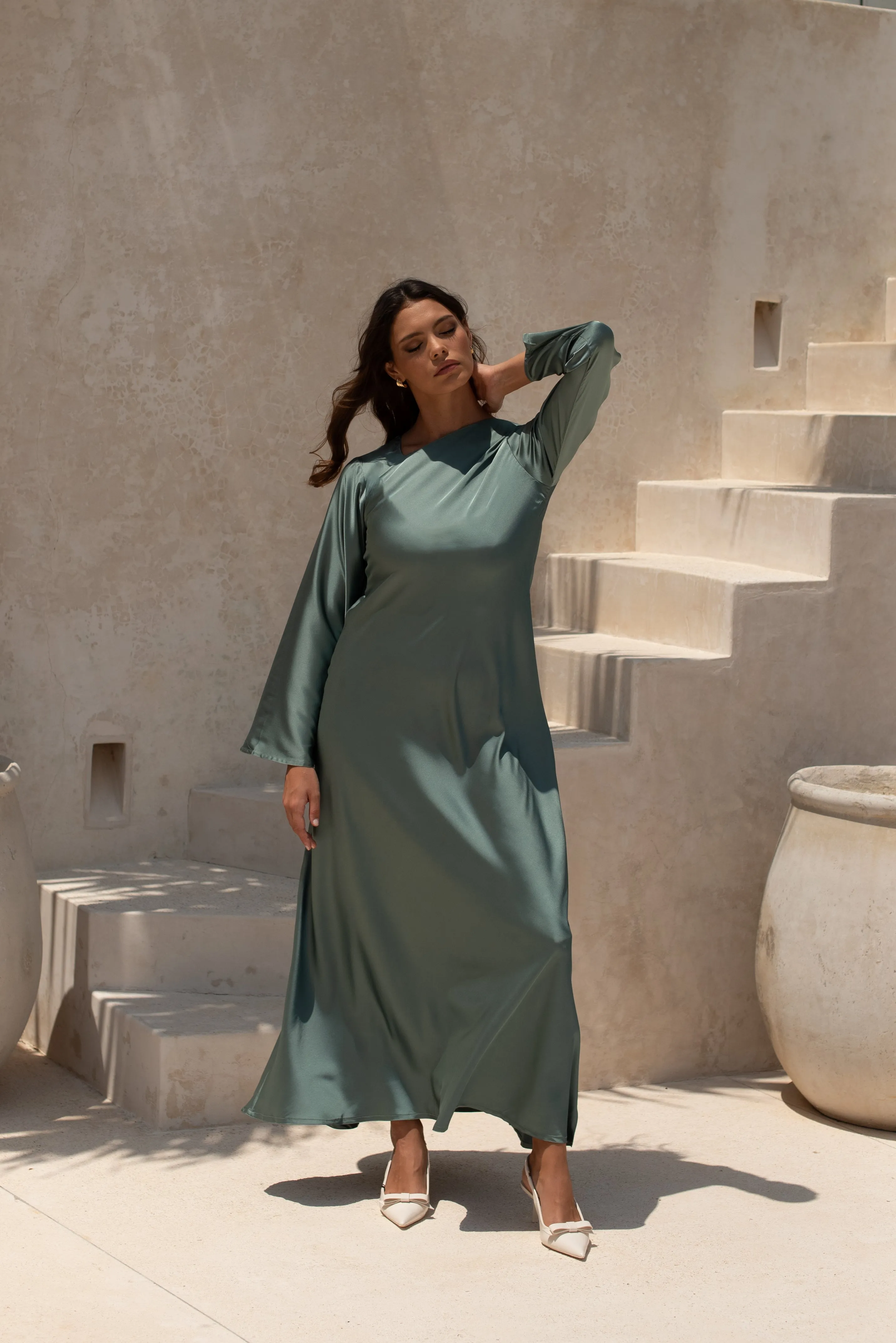 Teal Tulip Dress