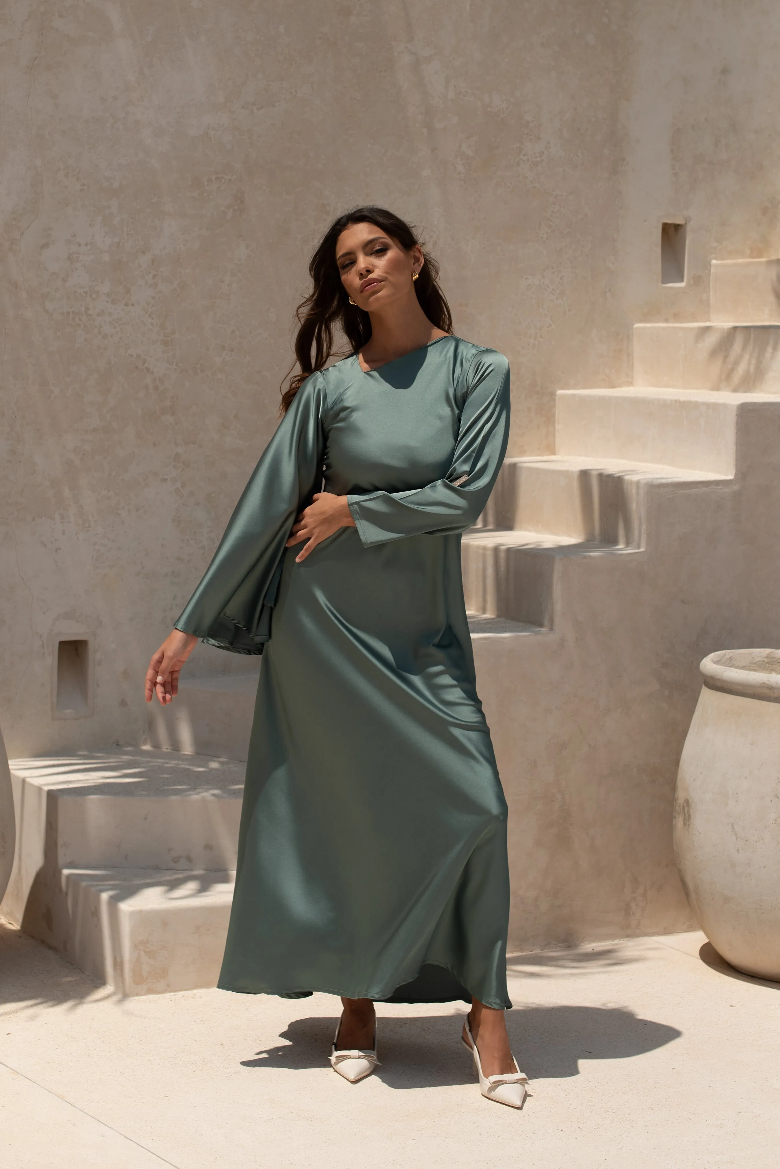 Teal Tulip Dress