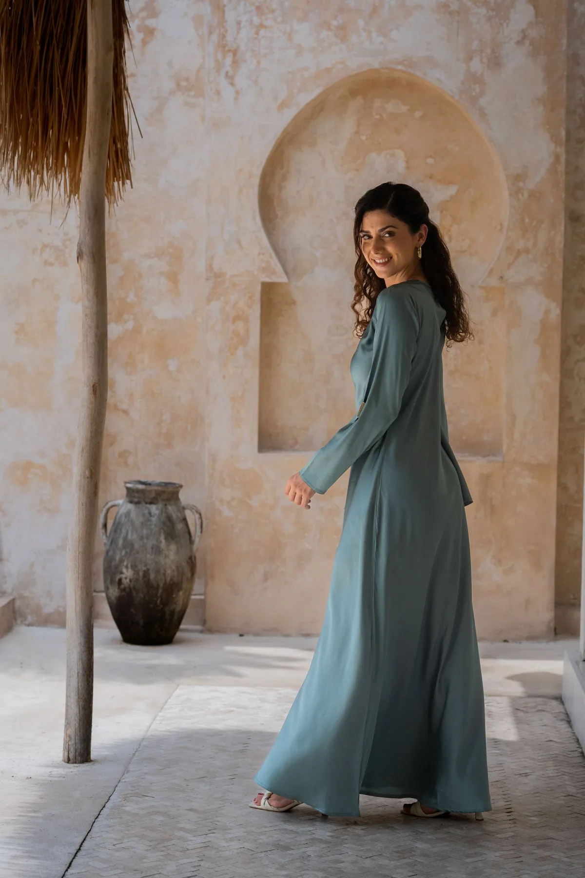 Teal Tulip Dress