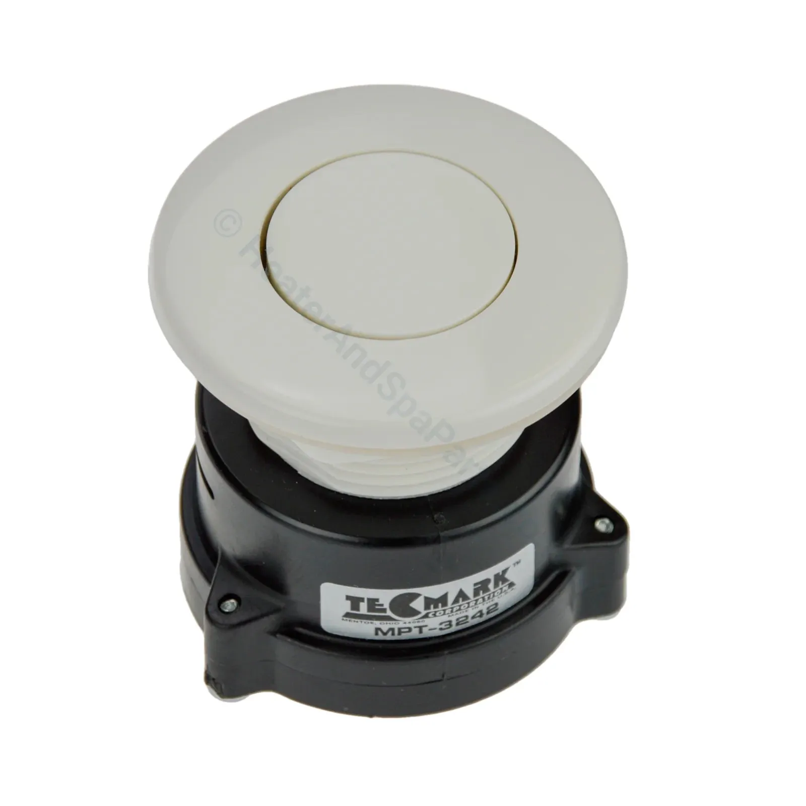 Tecmark White Flush Mount Air Button - 66mm OD | 41mm Hole