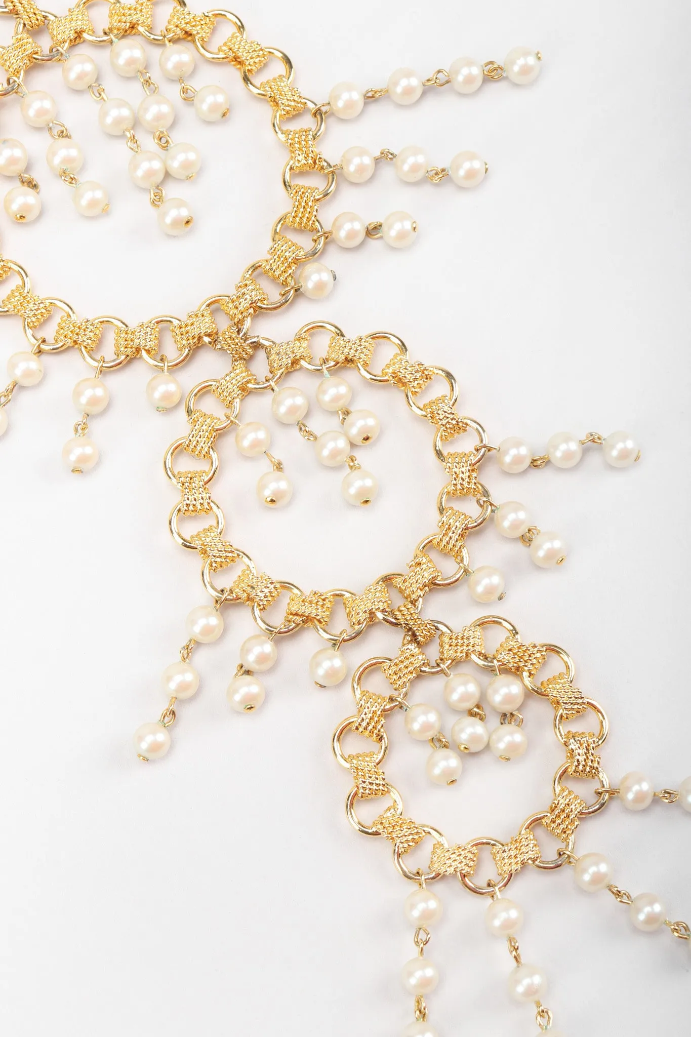 Tiered Pearl Hoop Pendant