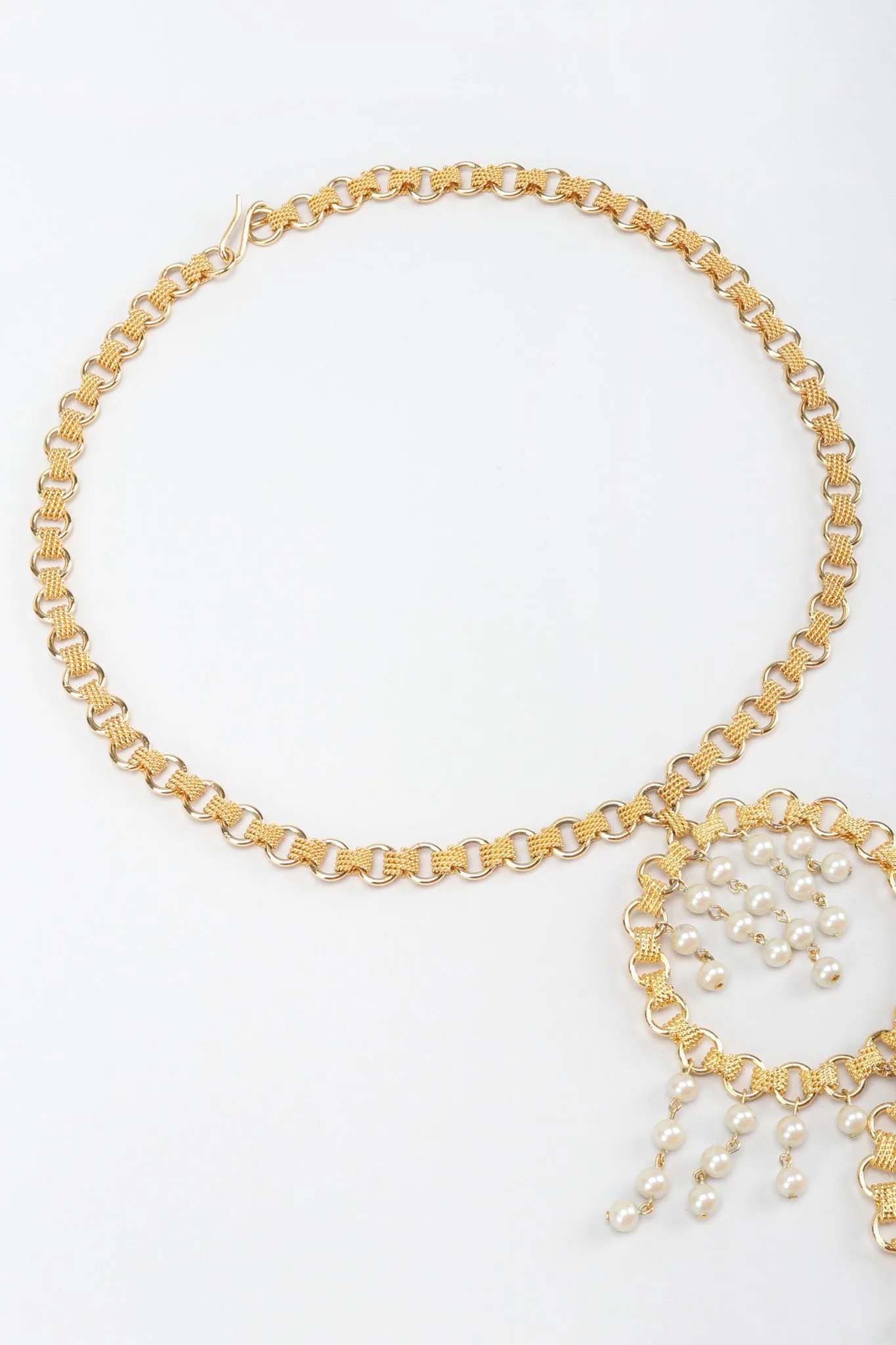 Tiered Pearl Hoop Pendant