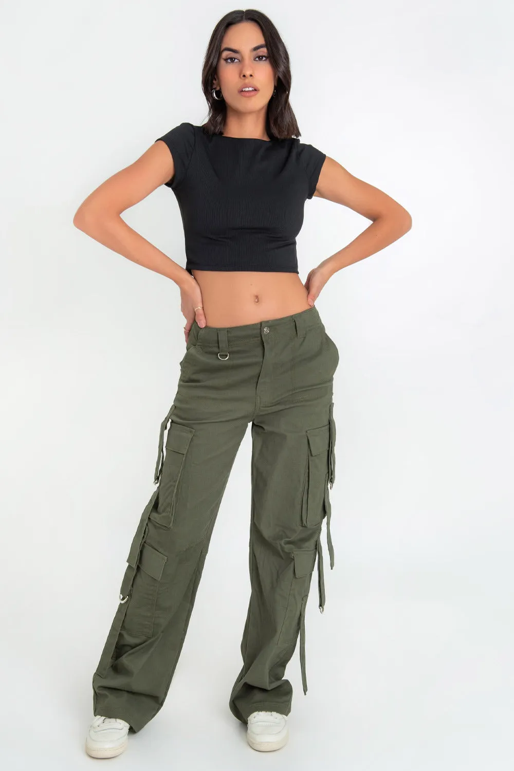 Top de manga corta escote espalda cut out