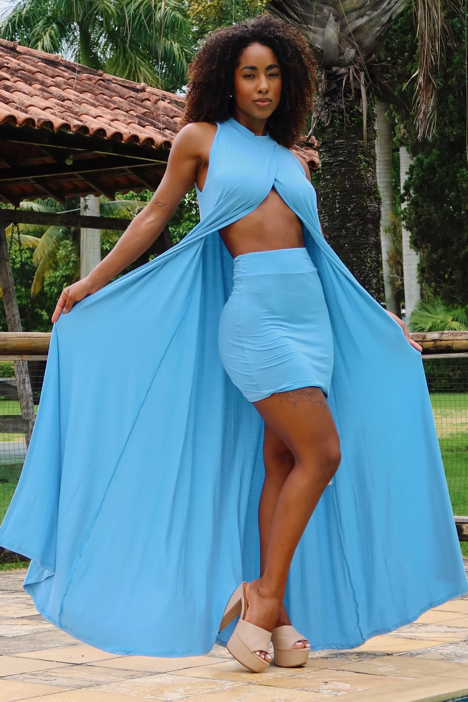 Top Dress Skirt Set