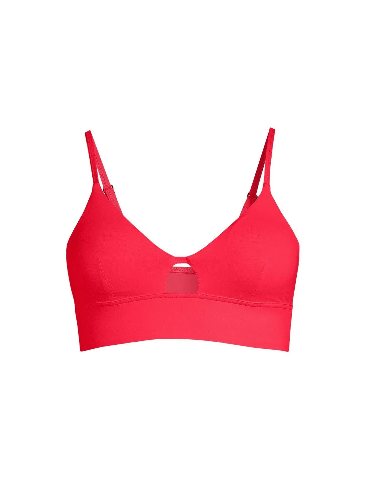 Top kąpielowy CASALL Triangle Cut-Out Bikini Top czerwony