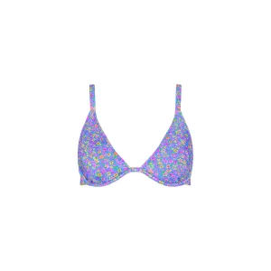 Underwire Triangle D  Cup Bikini Top - Bubblegum Blossom