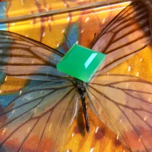 USE 4.17 ct. Chrysoprase, Marlborough, Apple-Green, Step cut-Cabochon