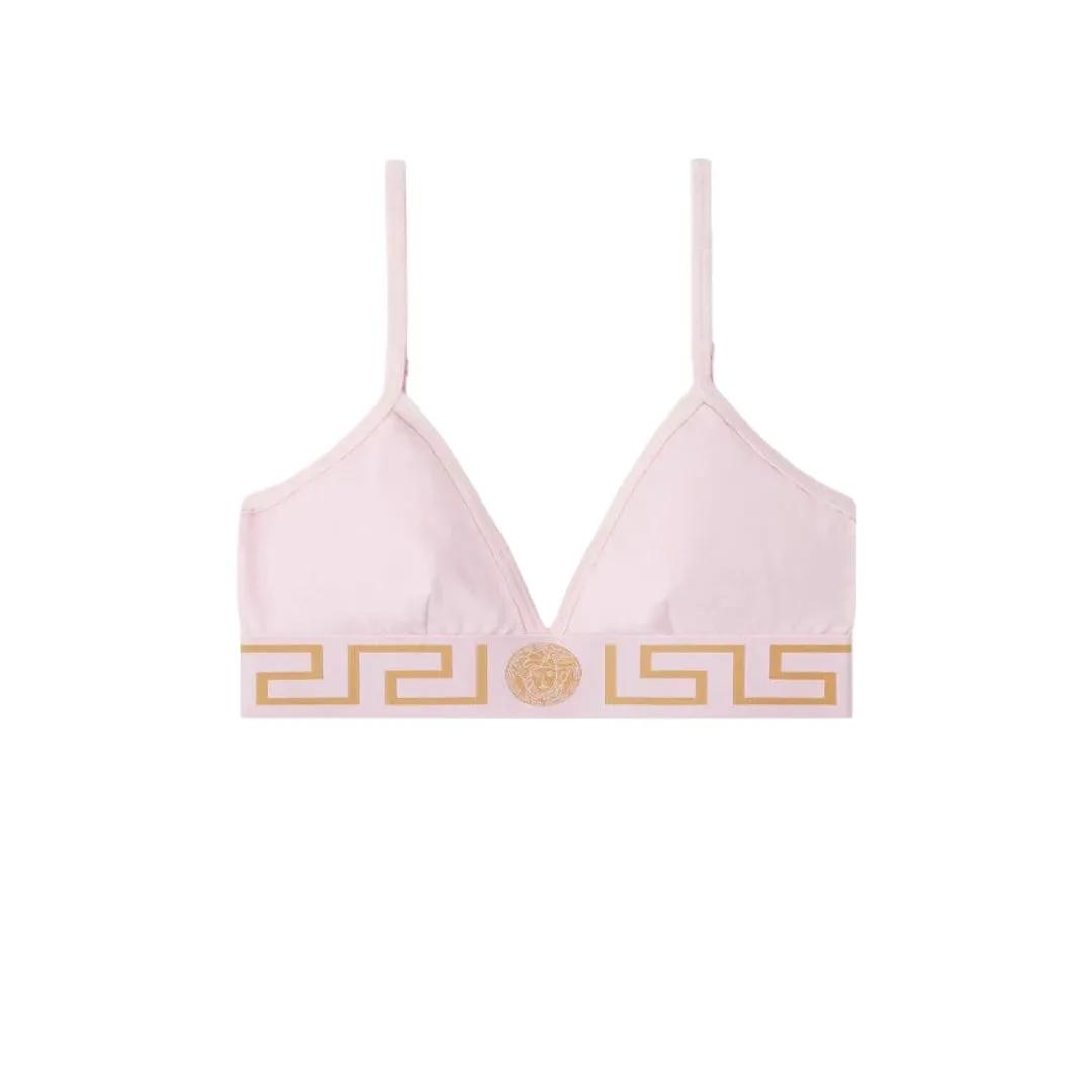 VERSACE GRECA BORDER TOP LIGHT PINK