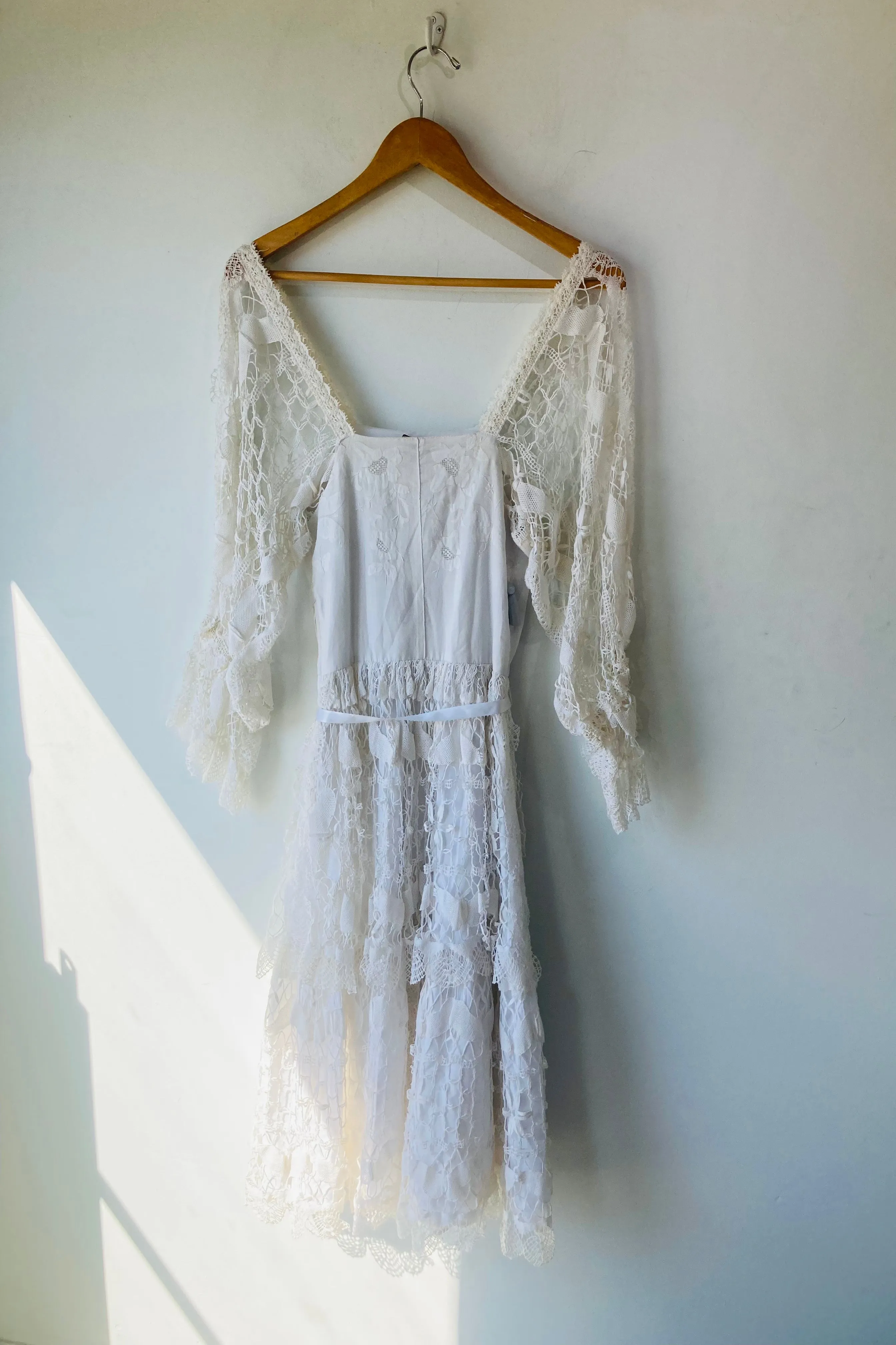 Vintage O’Susanna White Lace Midi Dress