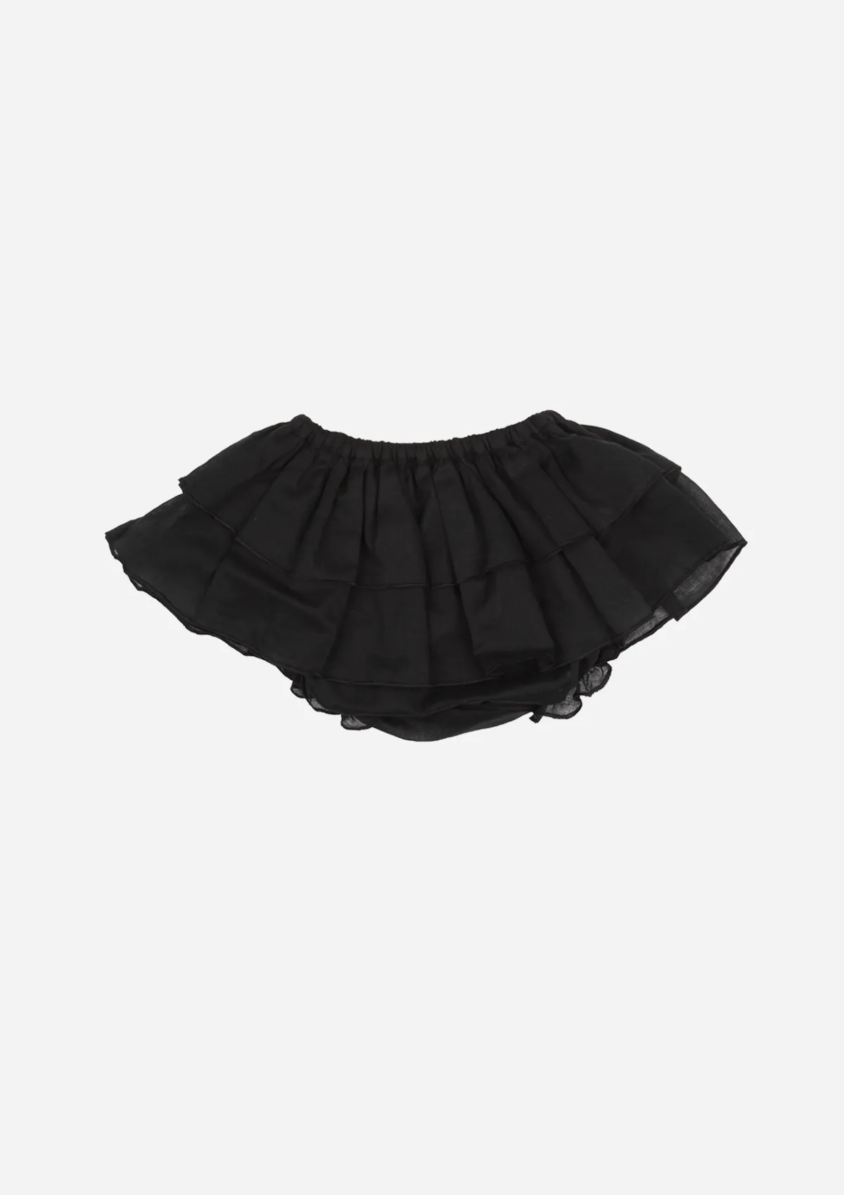 Voile Ruffle Bottom, Black