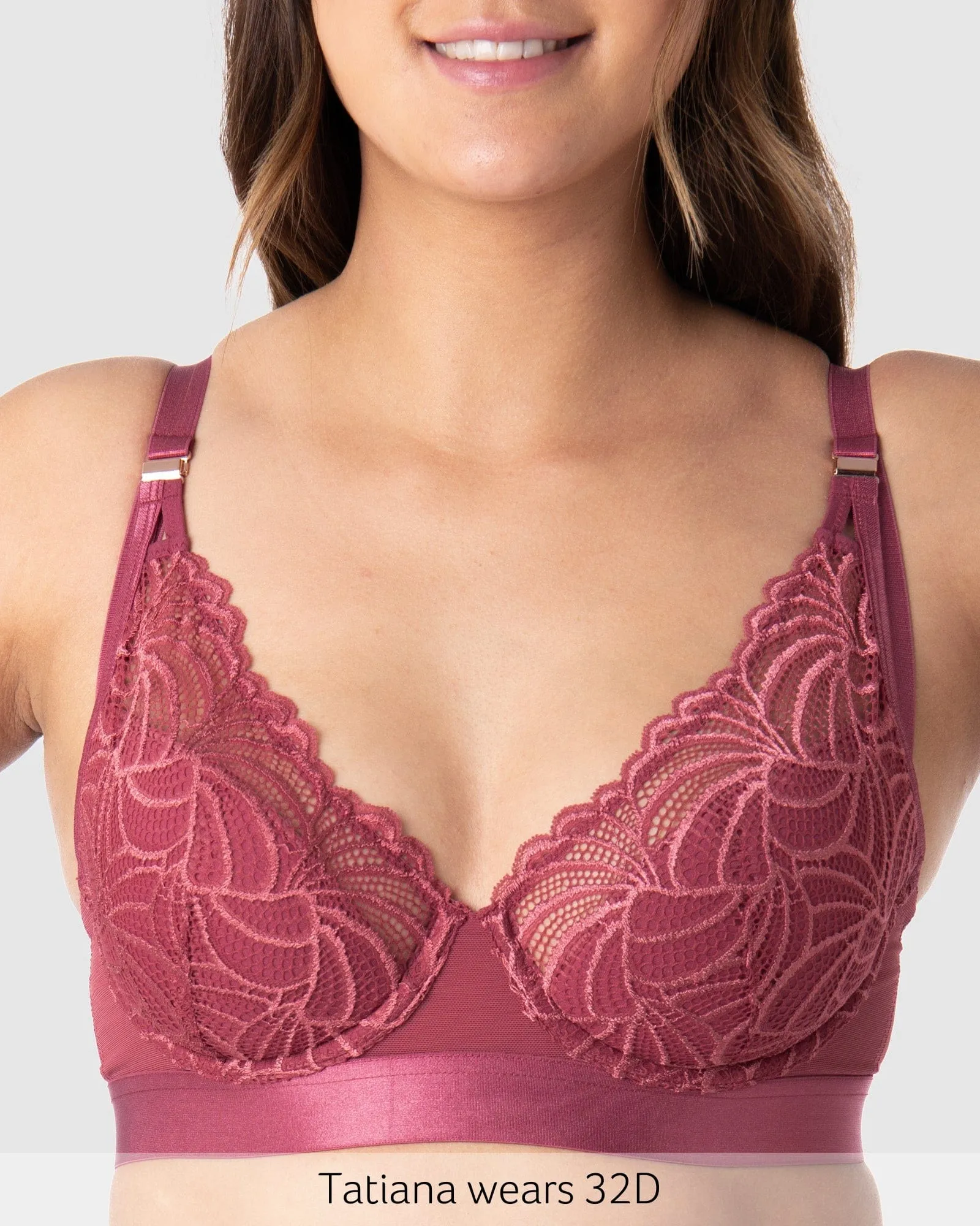 Warrior Plunge Nursing Bra - Spice Rose