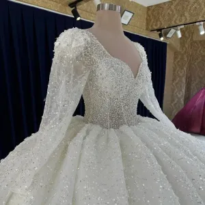 Wedding Dresses Neck Long Sleeves Vestido De Novia