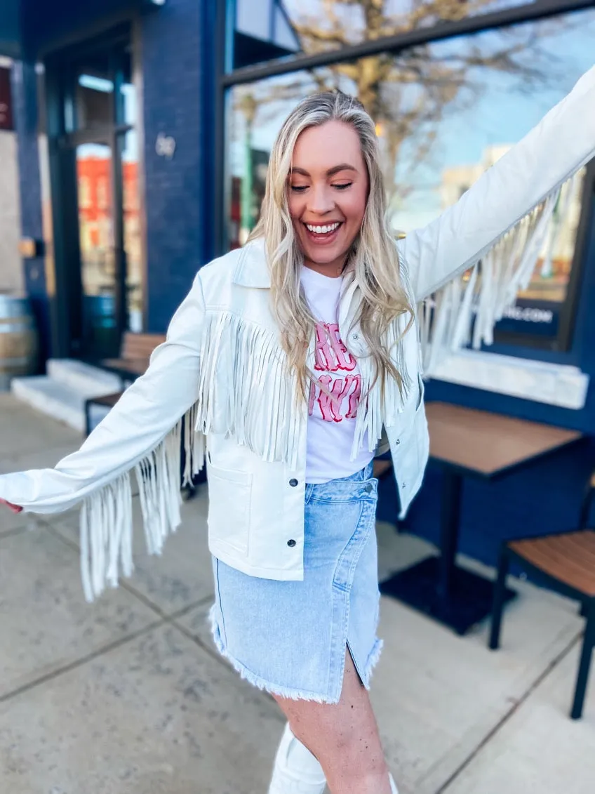 White Fringe Jacket